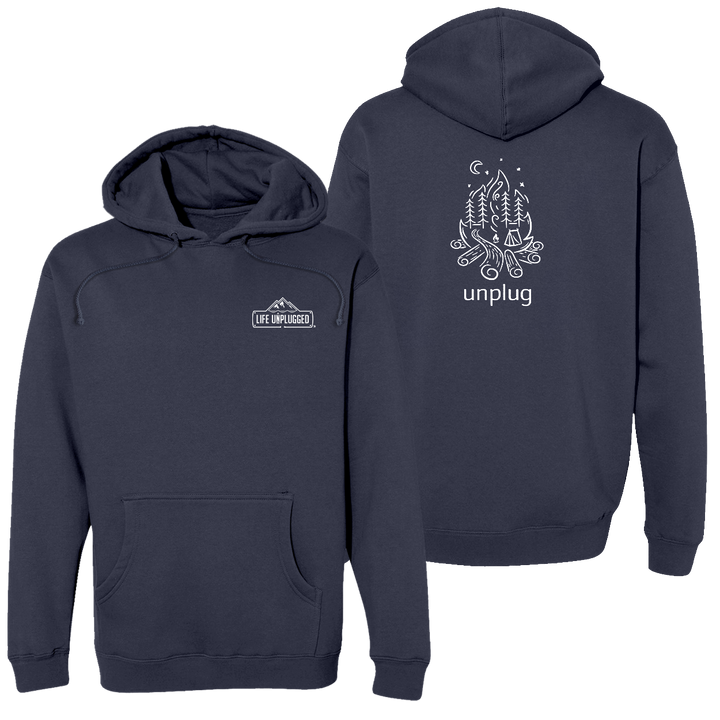 Campfire Camping Scene Heavyweight Hoodie
