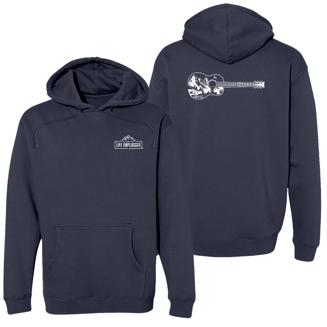 Guitar Mountain Scene Heavyweight Hoodie