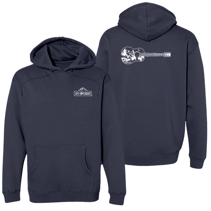 Guitar Mountain Scene Heavyweight Hoodie