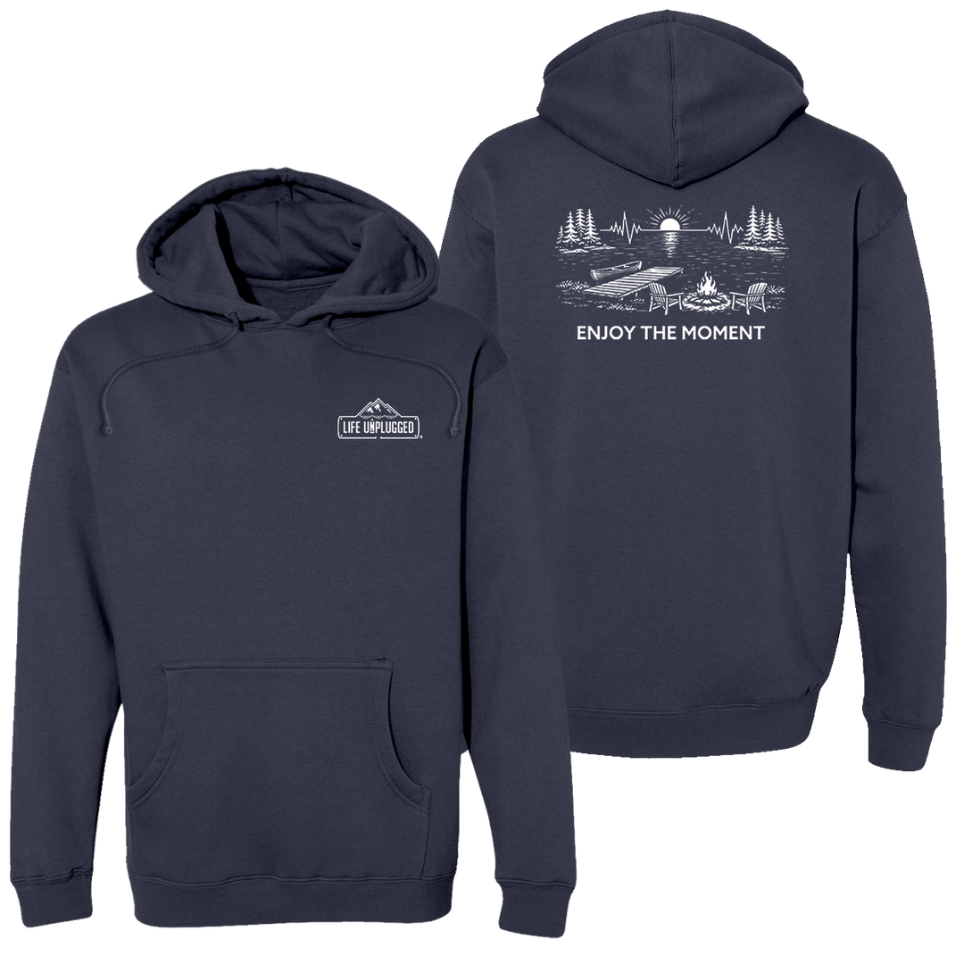 ENJOY THE MOMENT (LAKE SCENE) Heavyweight Hoodie