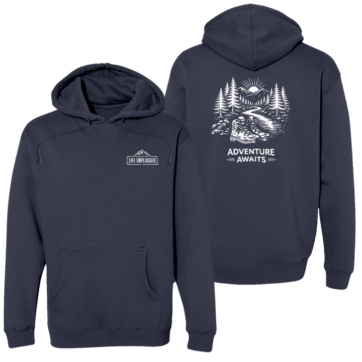 ADVENTURE AWAITS Heavyweight Hoodie