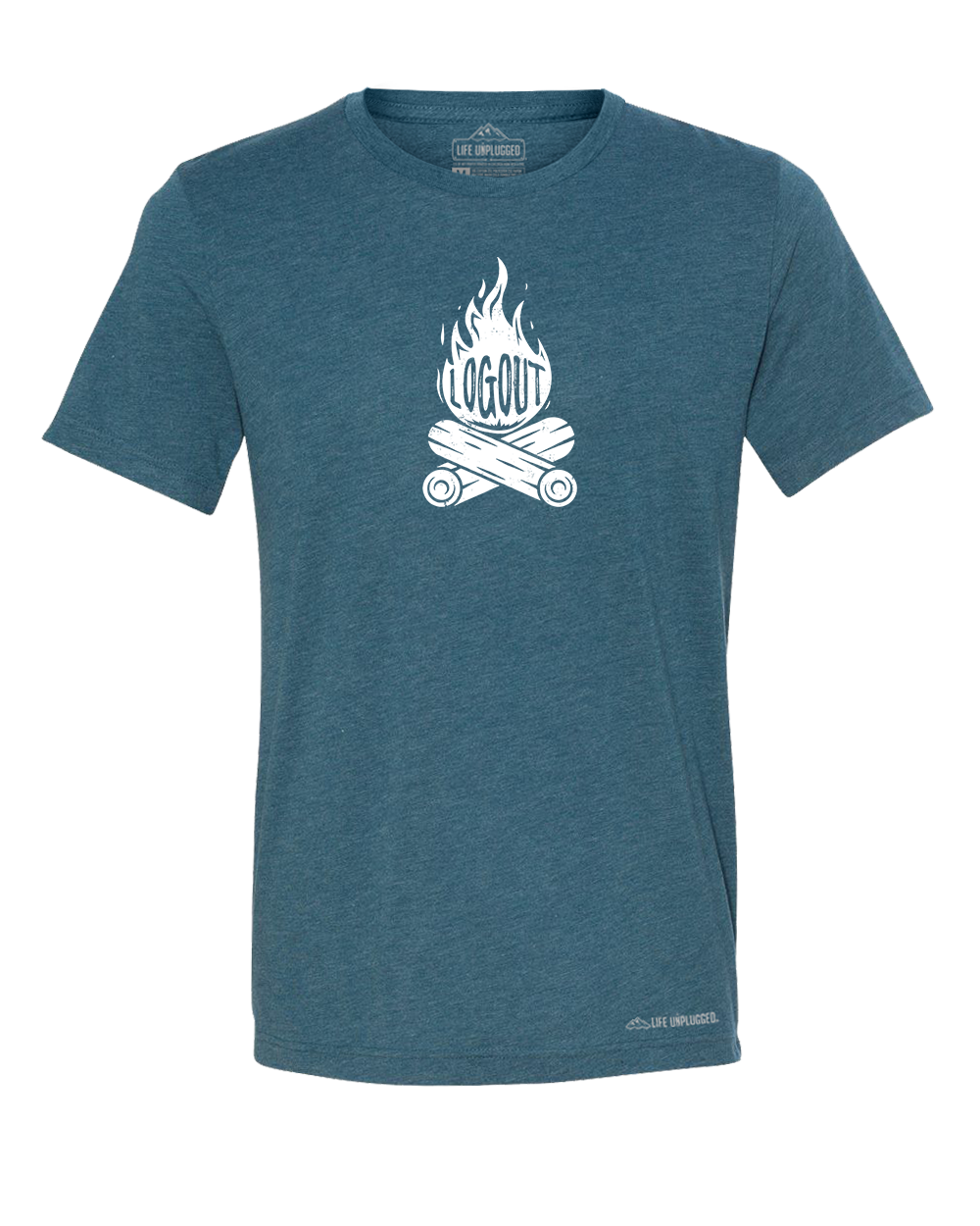 Log Out Campfire Premium Triblend T-Shirt - Life Unplugged