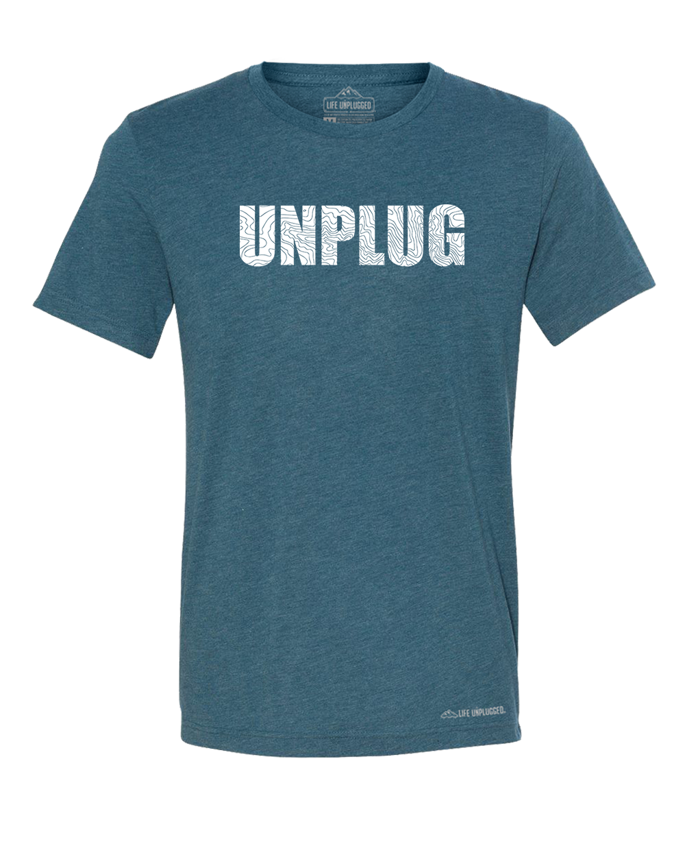 Unplug Topo Map Premium Triblend T-Shirt - Life Unplugged