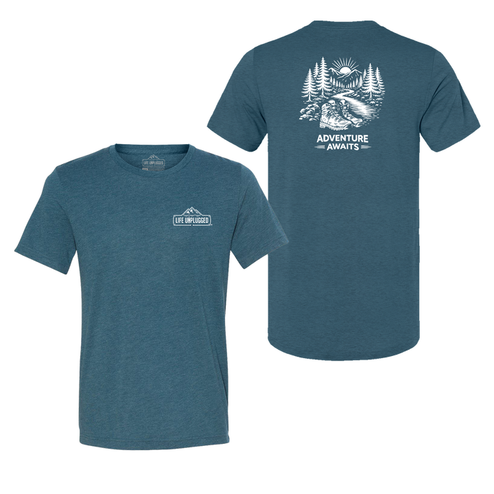 ADVENTURE AWAITS Triblend T-Shirt