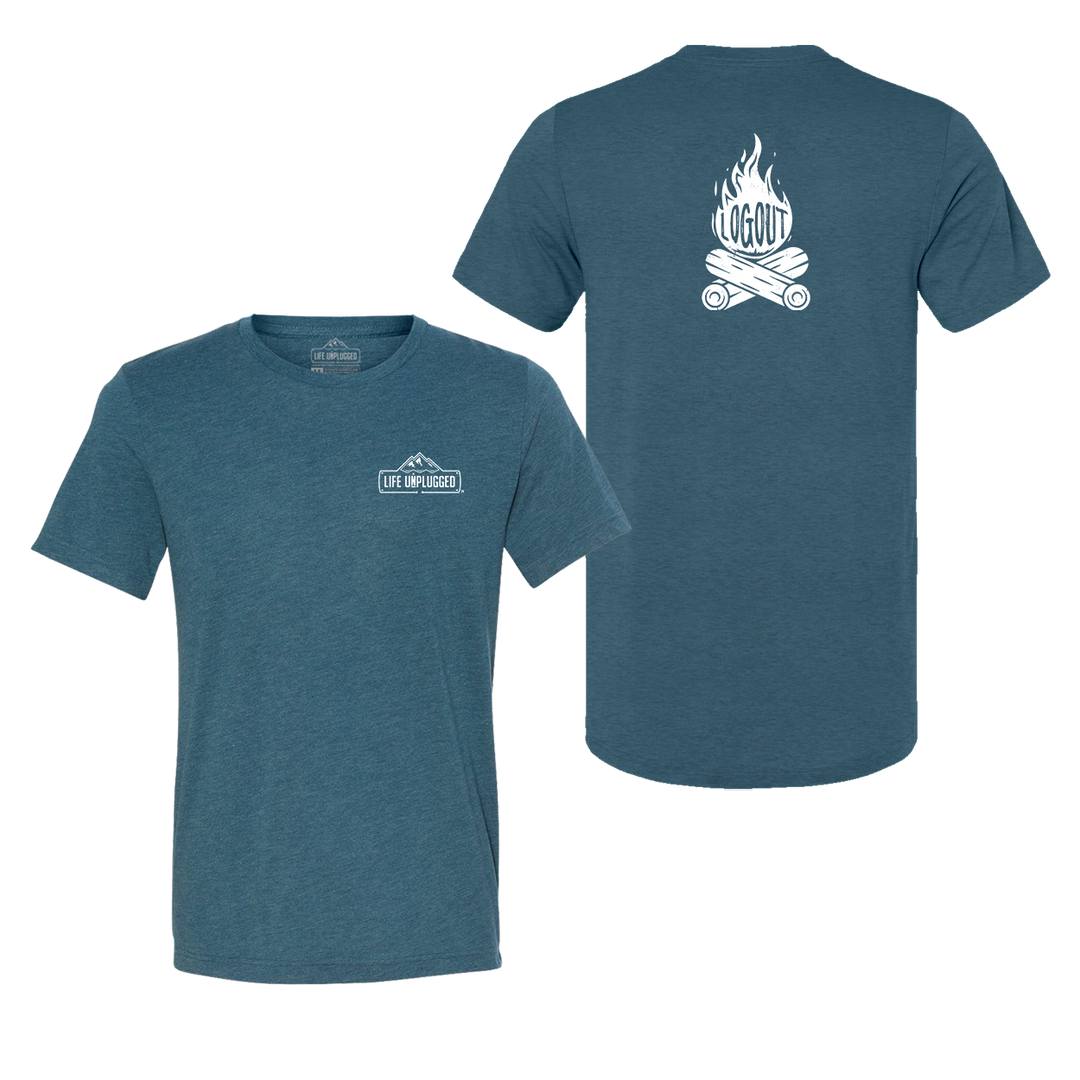 Log Out Campfire Triblend T-Shirt