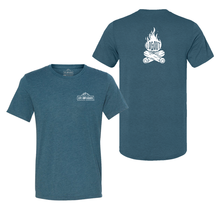 Log Out Campfire Triblend T-Shirt