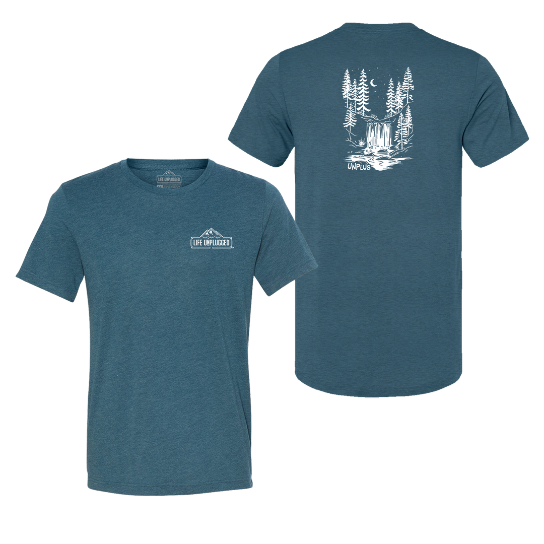 WATERFALL UNDER THE STARS Triblend T-Shirt