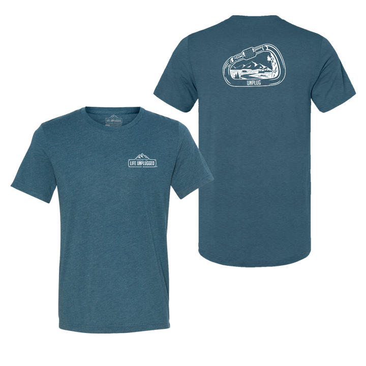 Rock Climbing Mountain Scene Triblend T-Shirt