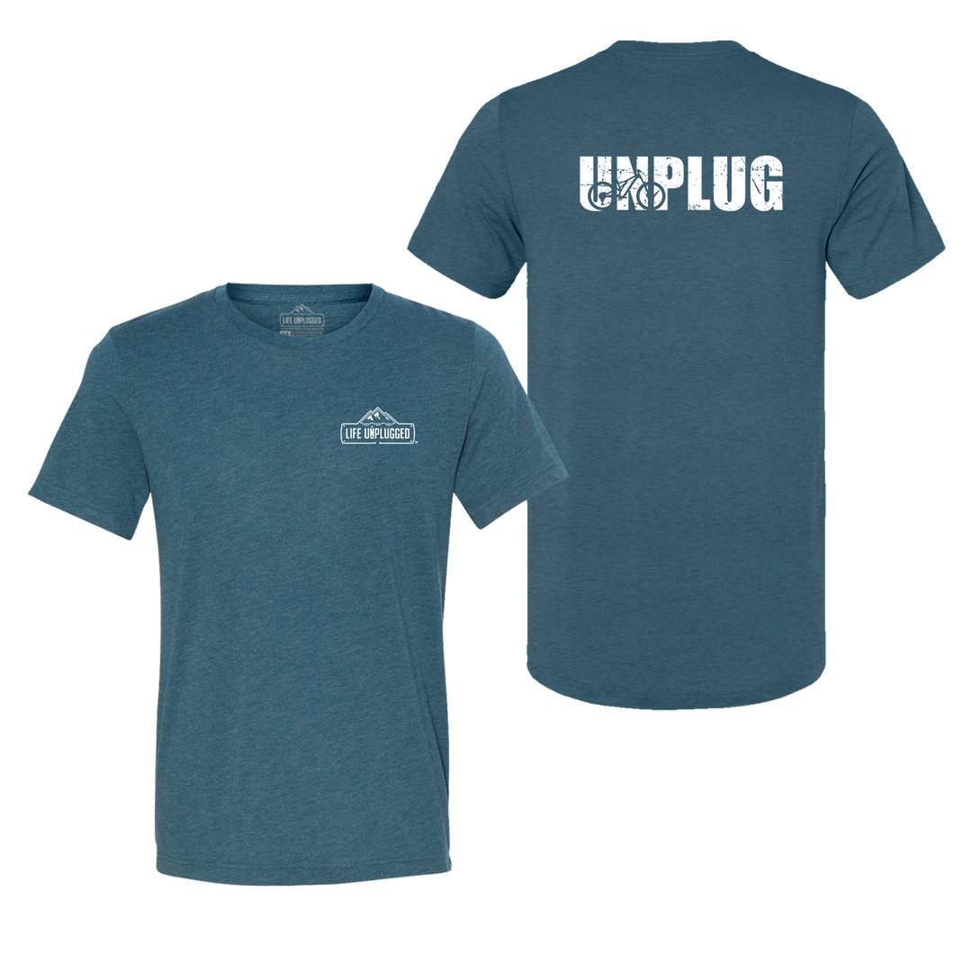 Unplug Mountain Bike Silhouette Triblend T-Shirt