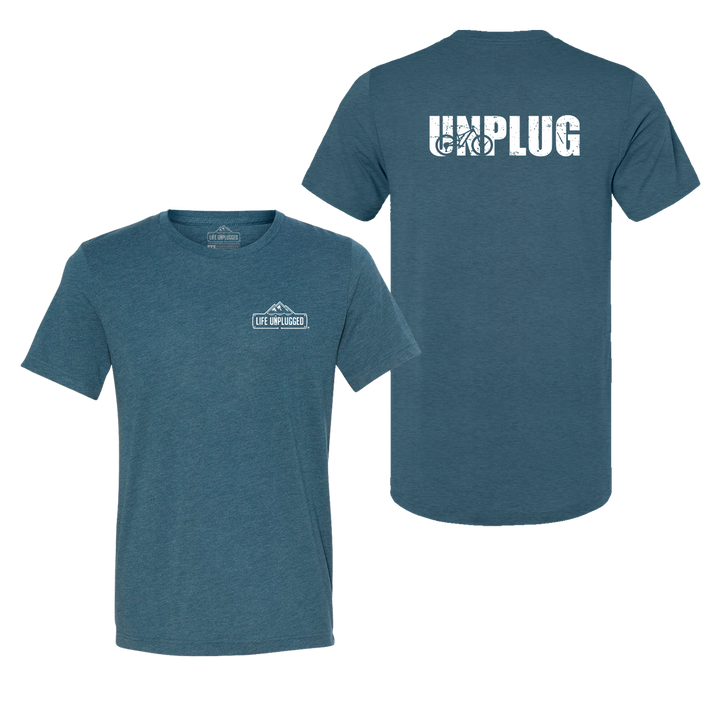 Unplug Mountain Bike Silhouette Triblend T-Shirt