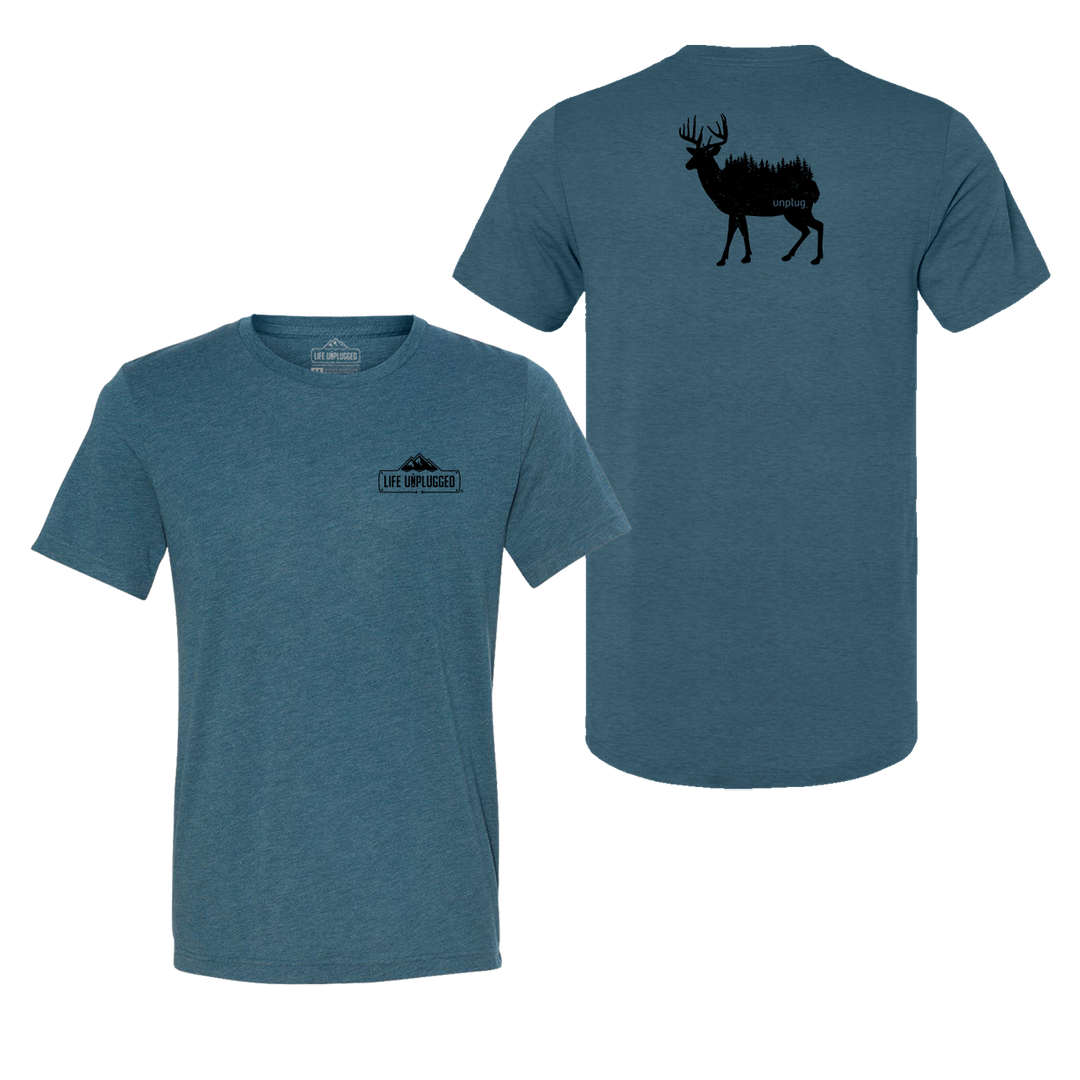 Deer In The Trees Triblend T-Shirt