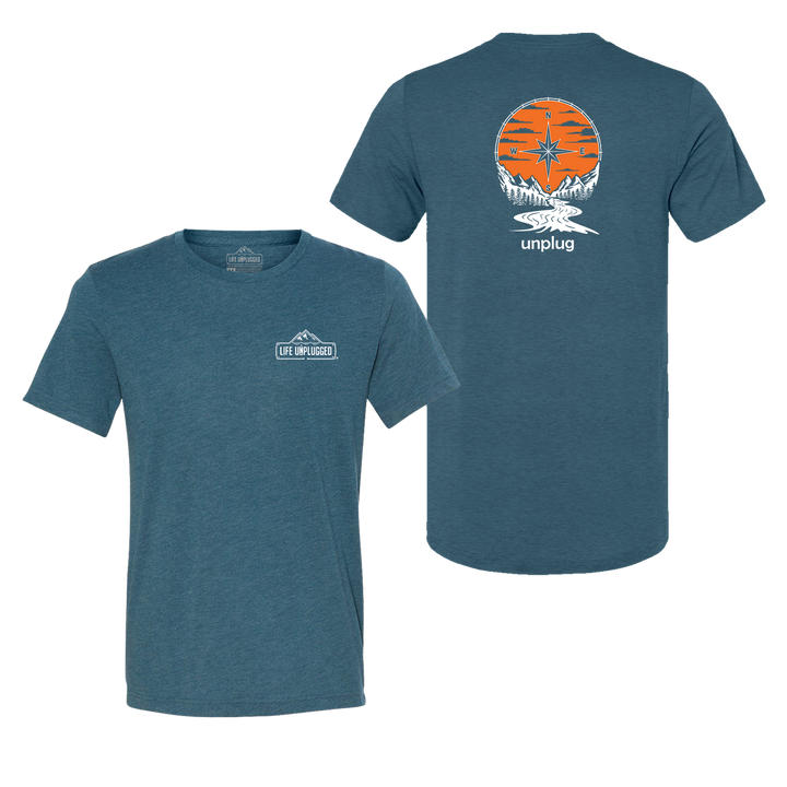 Compass Sunset Triblend T-Shirt