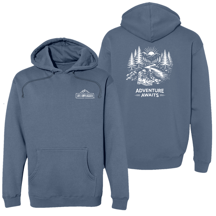 ADVENTURE AWAITS Heavyweight Hoodie