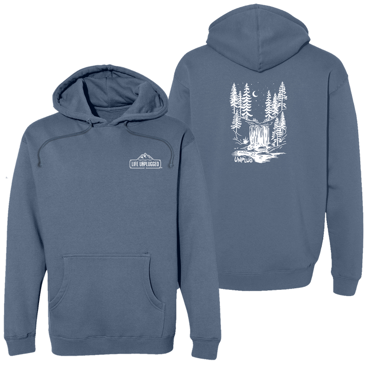 WATERFALL UNDER THE STARS Heavyweight Hoodie