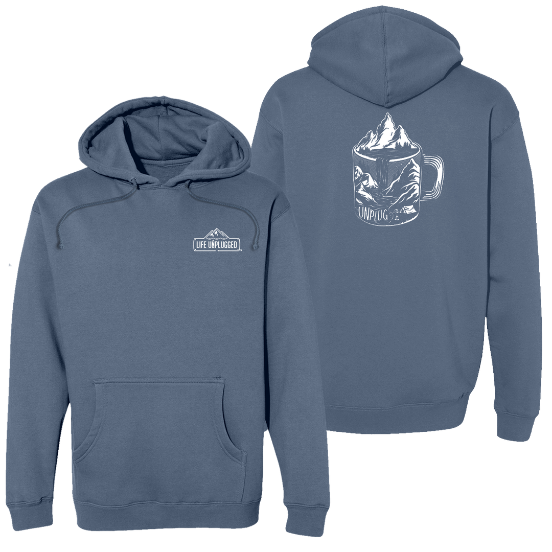 Coffee Mountain Scene Heavyweight Hoodie
