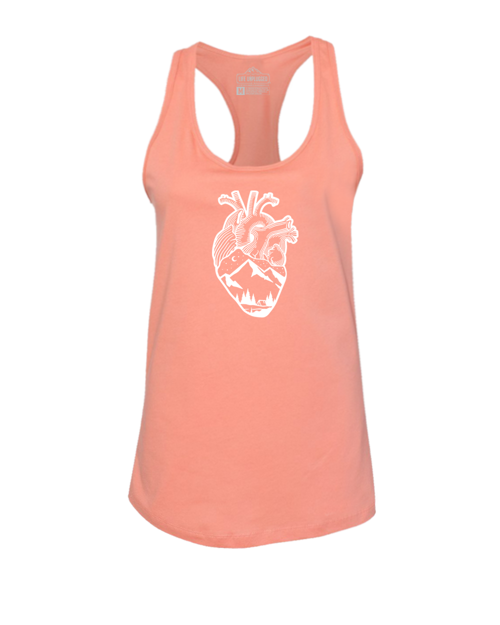 Anatomical Heart (Full Chest) Women's Racerback Tank Top