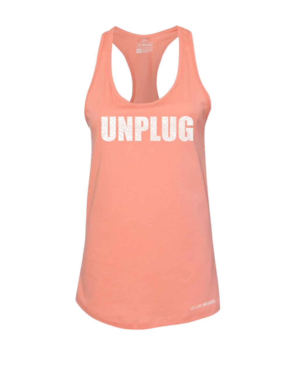 Unplug Topo Map Premium Women's Relaxed Fit Racerback Tank Top - Life Unplugged