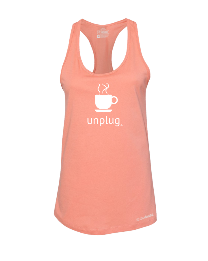 Coffee Premium Women's Relaxed Fit Racerback Tank Top - Life Unplugged