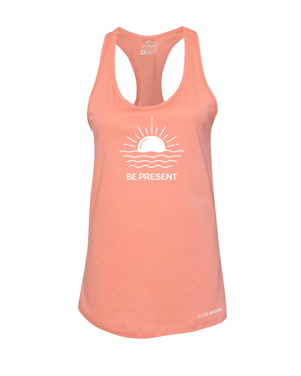 Ocean Sunset Premium Women's Relaxed Fit Racerback Tank Top - Life Unplugged