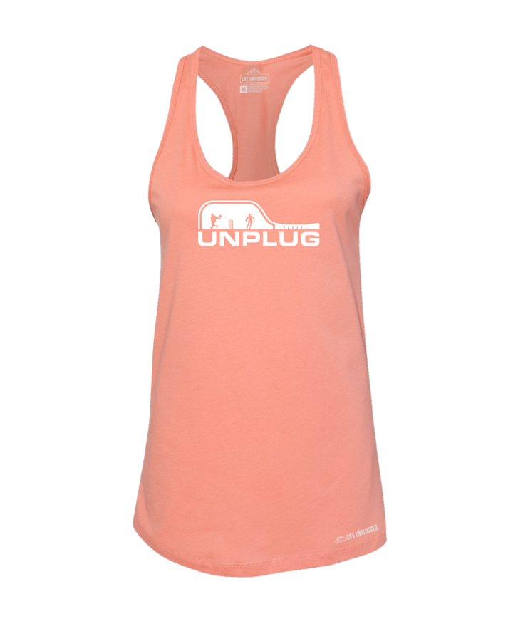 Pickleball Premium Women's Relaxed Fit Racerback Tank Top - Life Unplugged