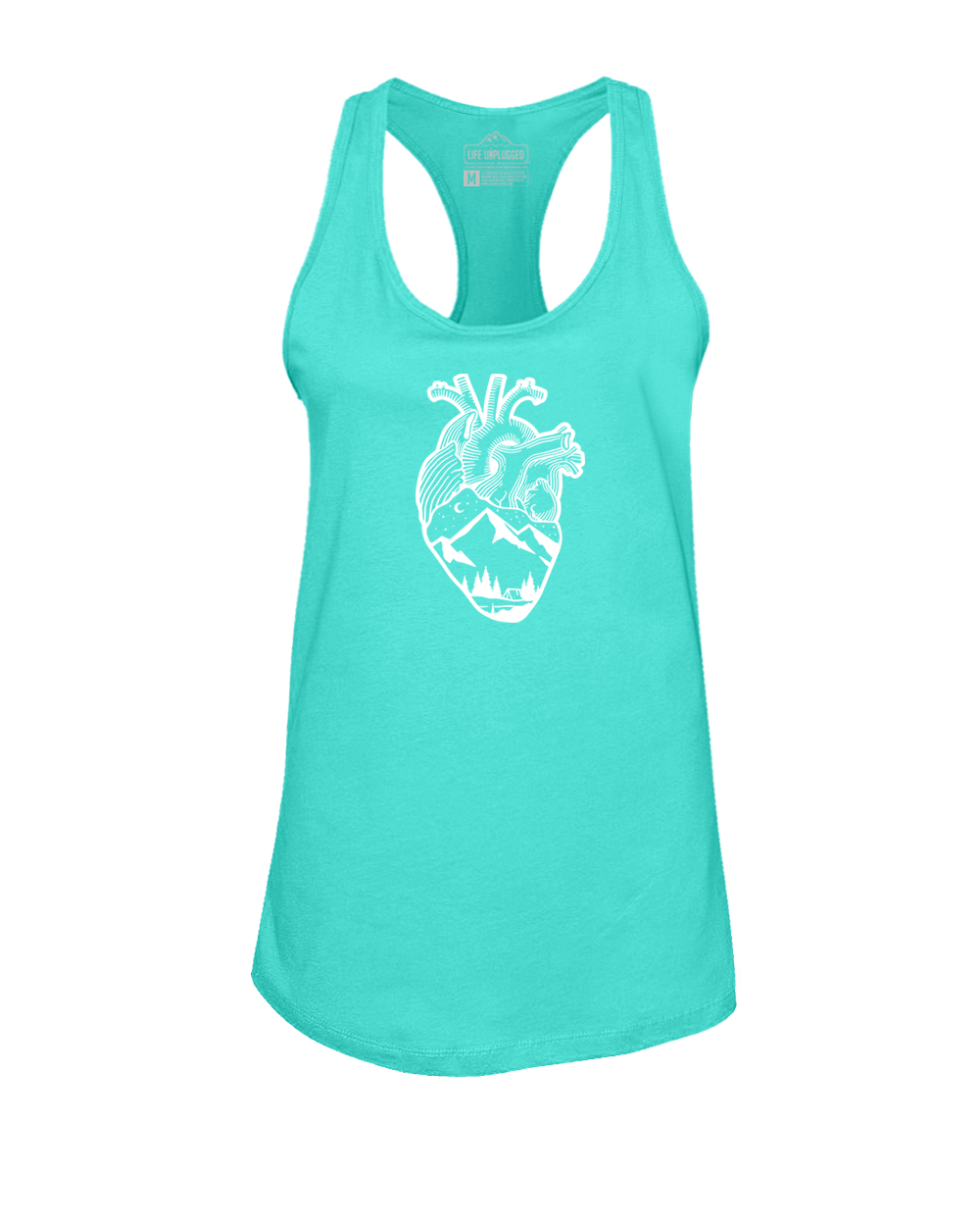 Anatomical Heart (Full Chest) Women's Racerback Tank Top