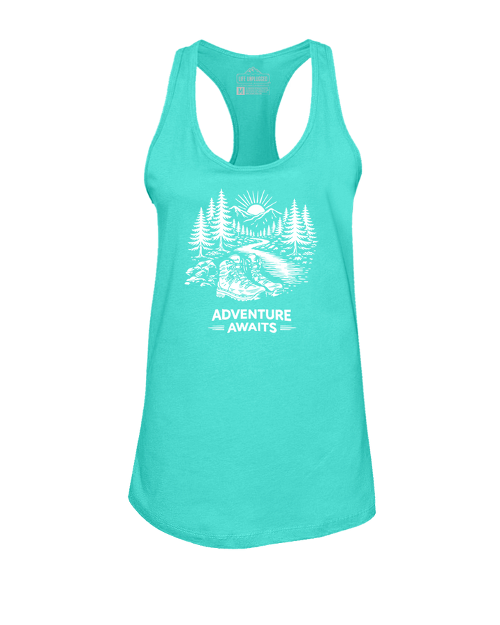 ADVENTURE AWAITS Women's Racerback Tank Top
