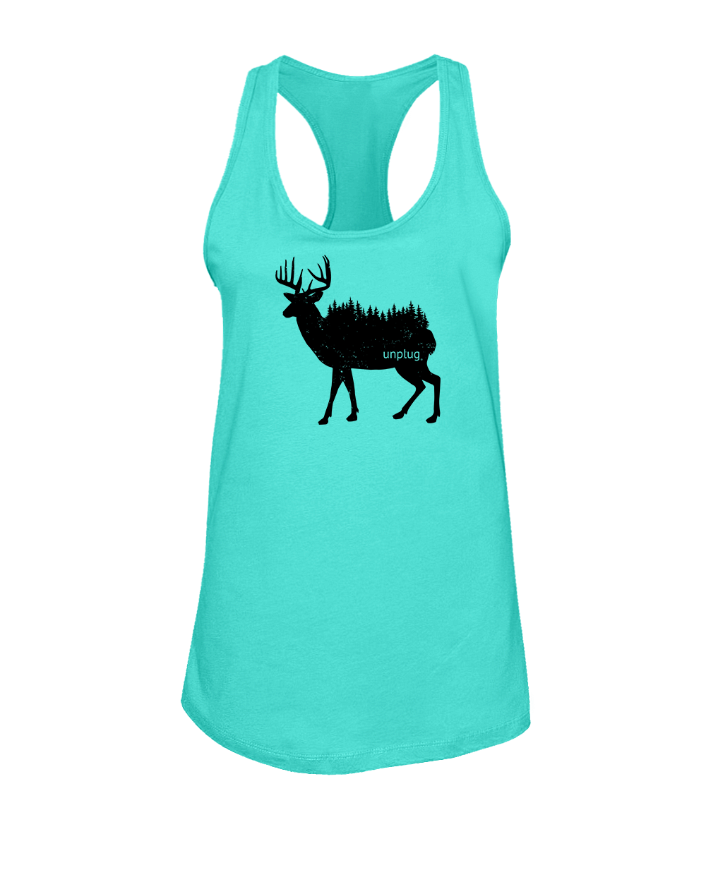 Deer In The Trees Women's Racerback Tank Top