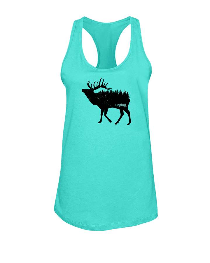 Elk In The Trees Women's Racerback Tank Top