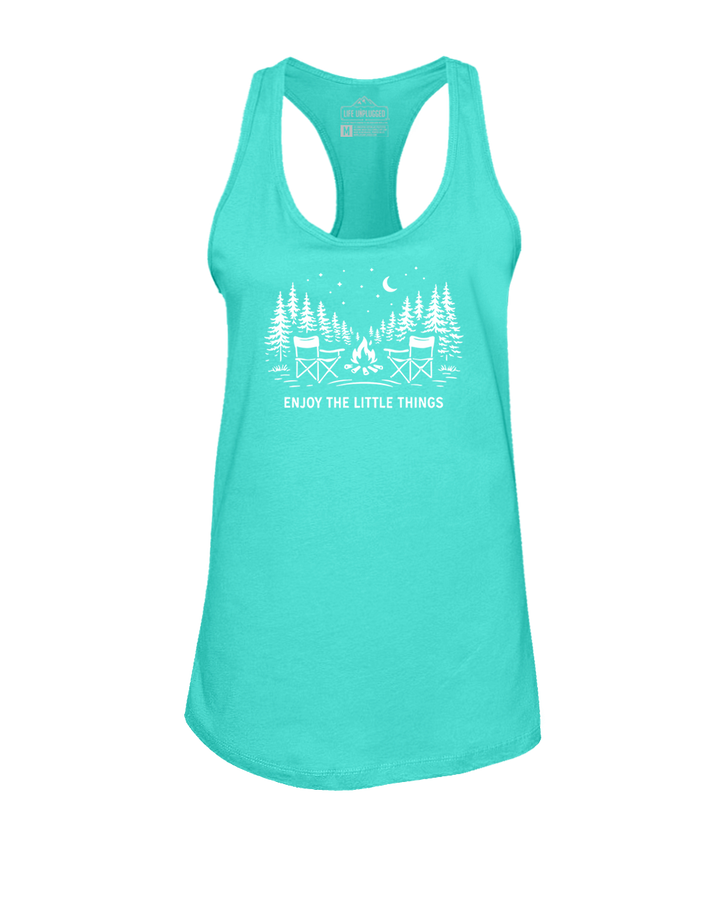 Enjoy The Little Things Campfire scene Women's Racerback Tank Top