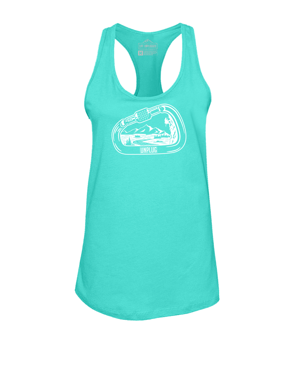 Rock Climbing Mountain Scene Women's Racerback Tank Top