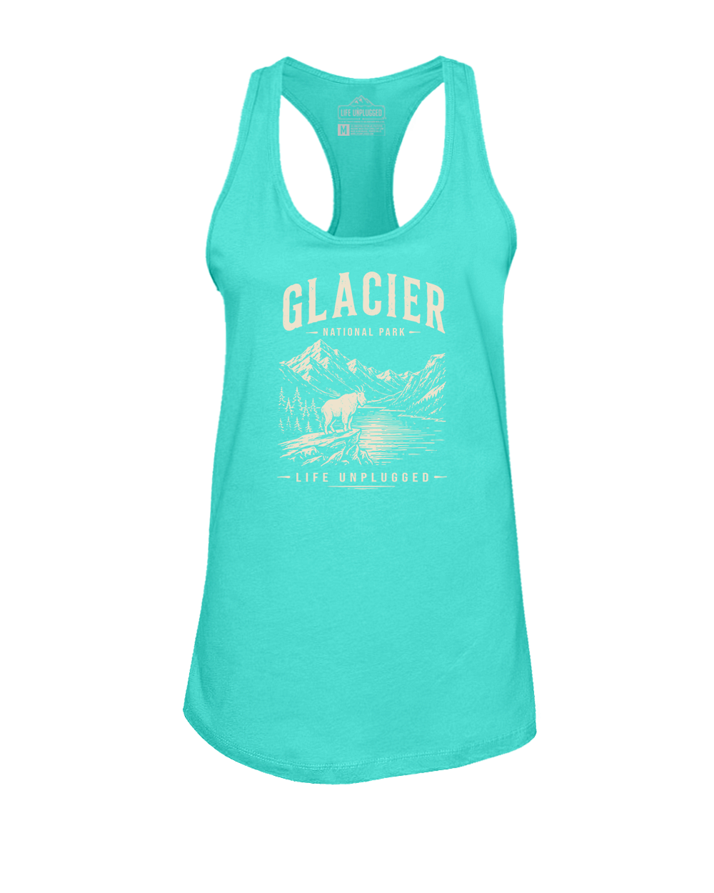 GLACIER NATIONAL PARK  Women's Racerback Tank Top