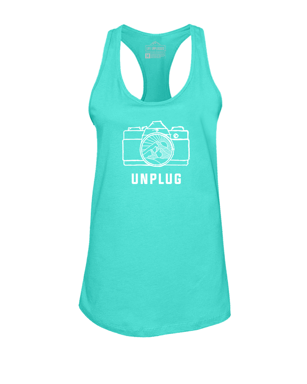 Camera Mountain Lens Women's Racerback Tank Top