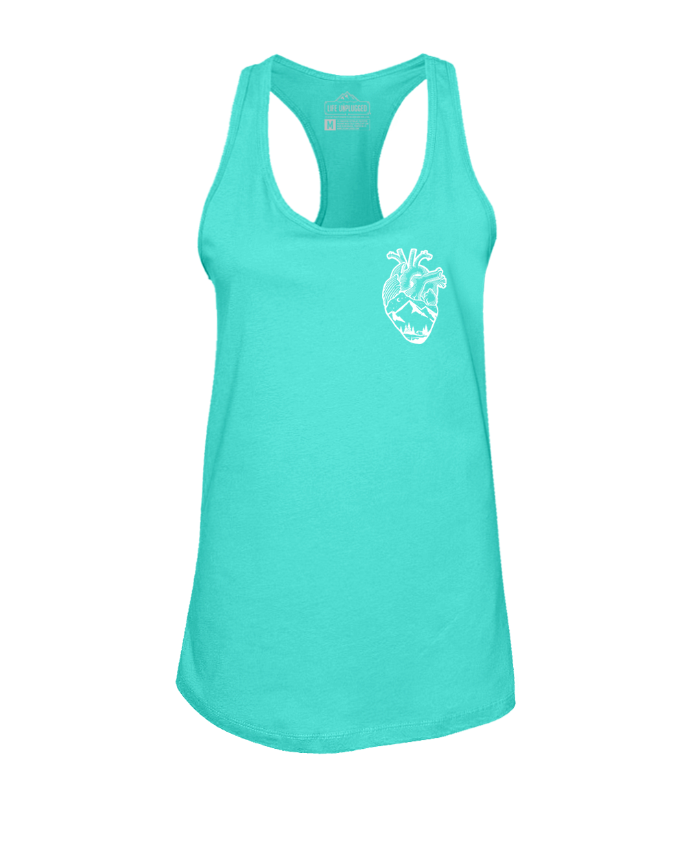 Anatomical Heart (Left Chest) Women's Racerback Tank Top