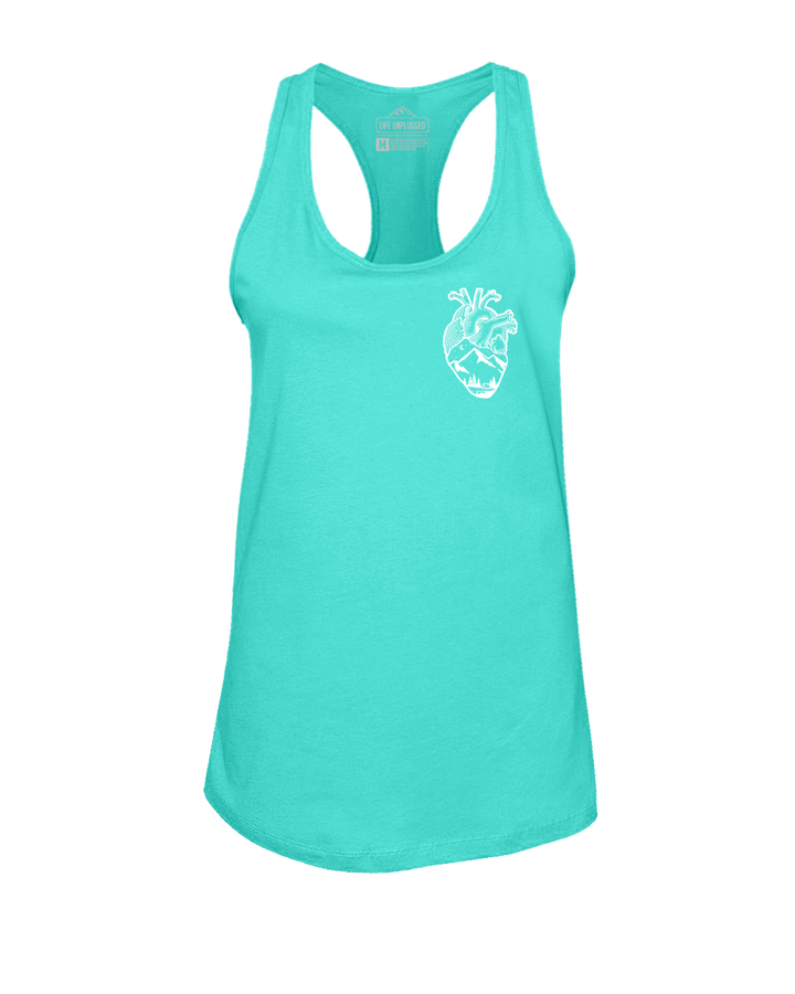 Anatomical Heart (Left Chest) Women's Racerback Tank Top
