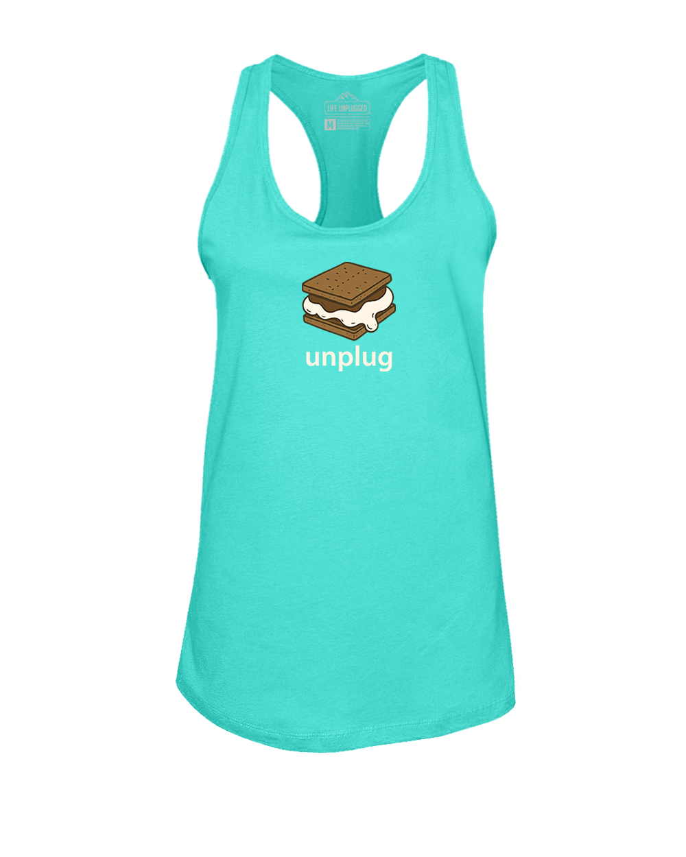 S'MORES Women's Racerback Tank Top XL - TEAL BLOWOUT