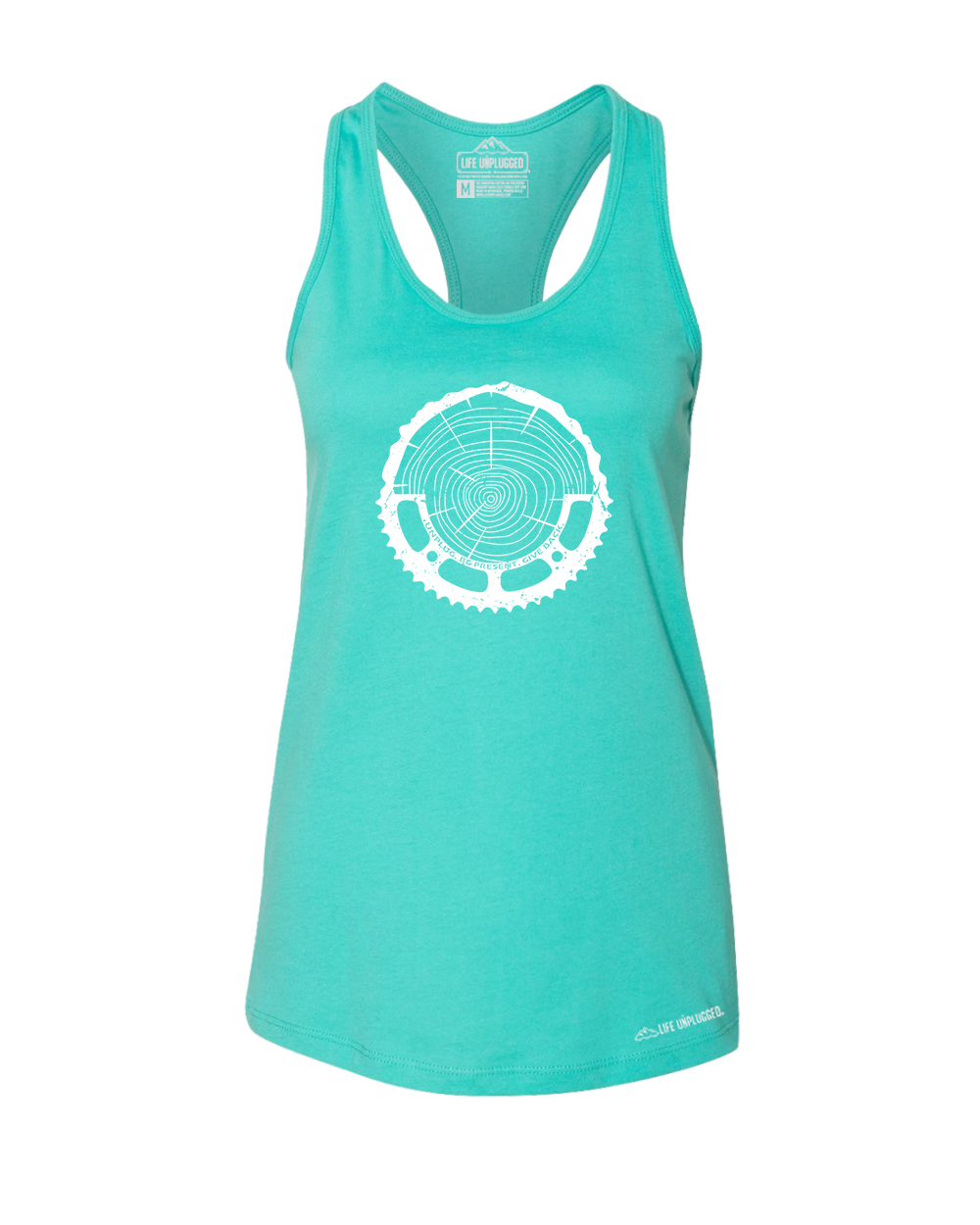Tree Rings Chainring Premium Women's Relaxed Fit Racerback Tank Top - Life Unplugged