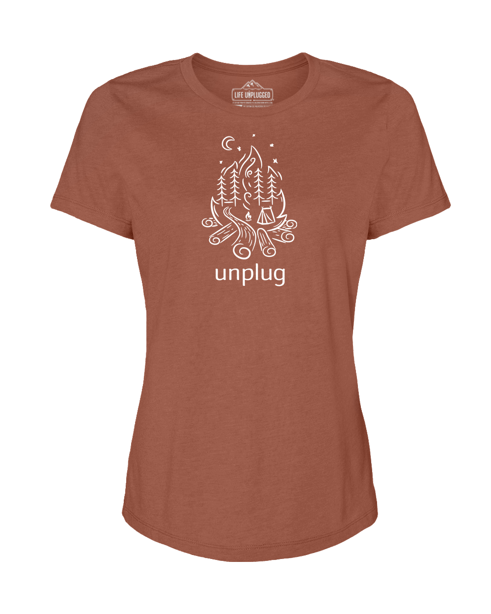 Campfire Camping Scene Women's T-Shirt
