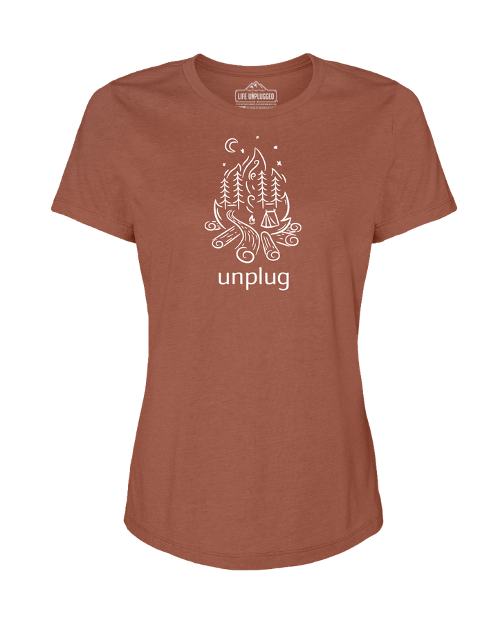 Campfire Camping Scene Women's T-Shirt