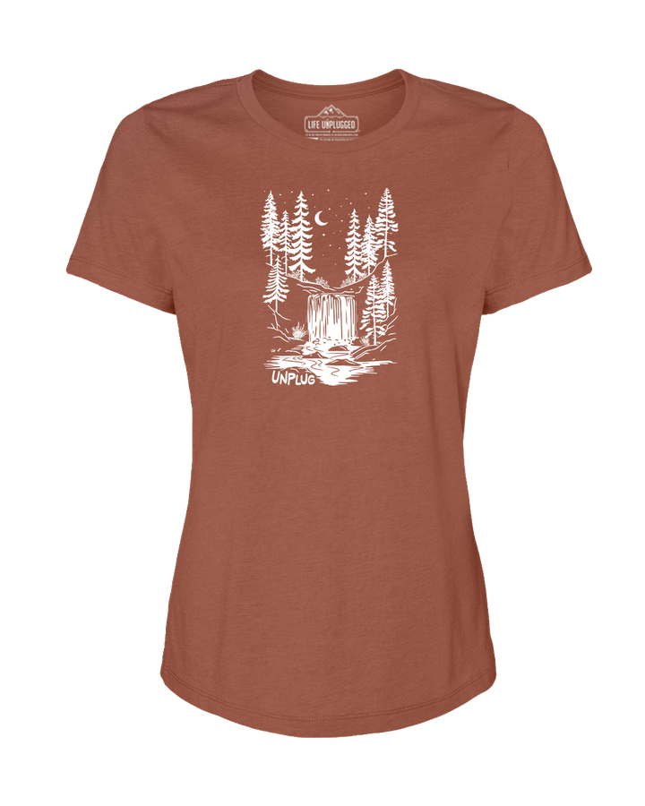 WATERFALL UNDER THE STARS Women's T-Shirt