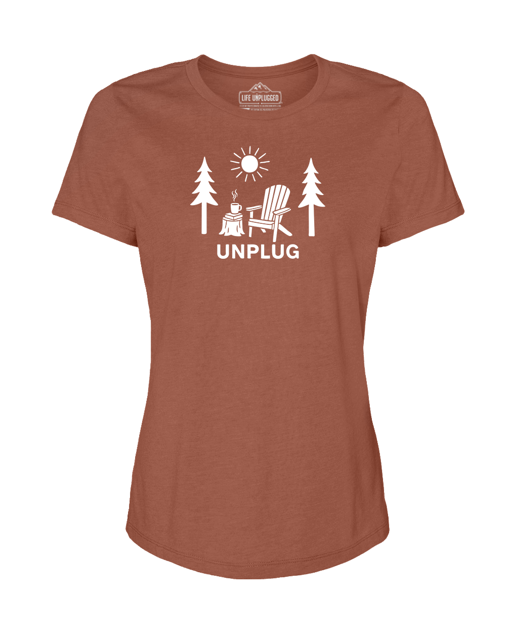 READING IN THE WOODS Women's T-Shirt