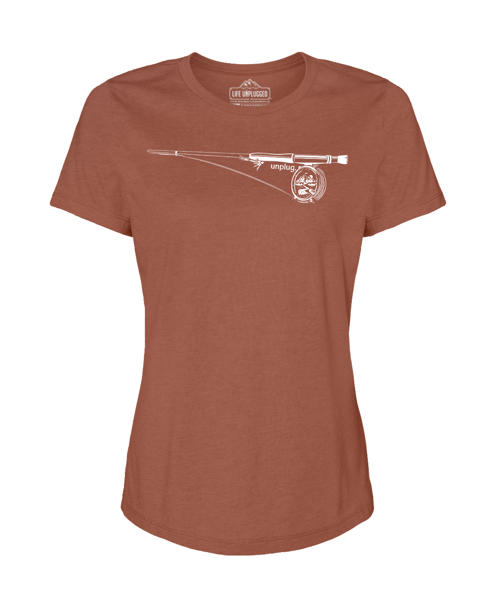 Fly Fishing Mountain Scene Women's T-Shirt