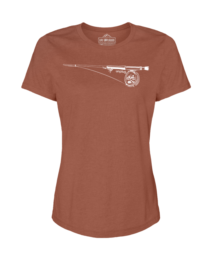 Fly Fishing Mountain Scene Women's T-Shirt