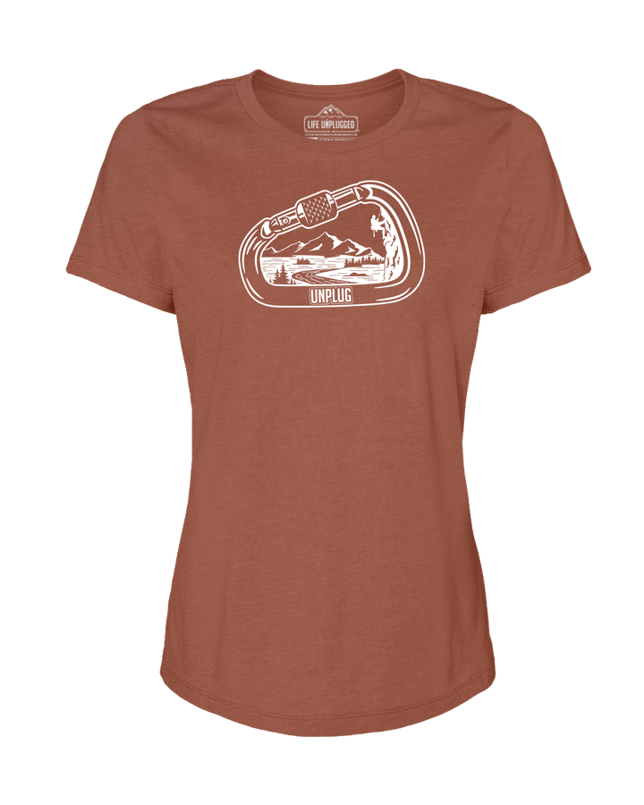 Rock Climbing Mountain Scene Women's T-Shirt