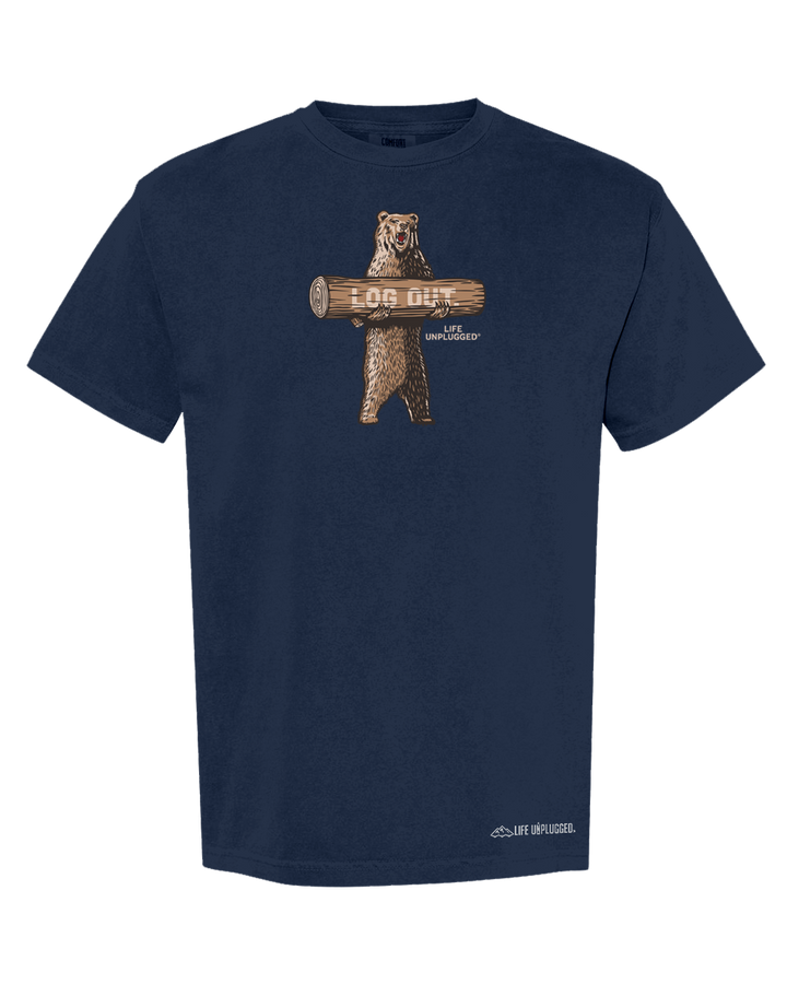 LOG OUT BEAR Cotton T-Shirt powered by Comfort Colors®