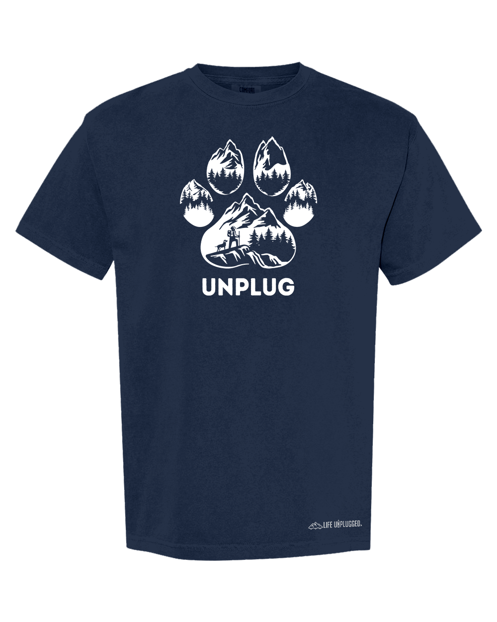 PAW PRINT MOUNTAIN SCENE Cotton T-Shirt powered by Comfort Colors®