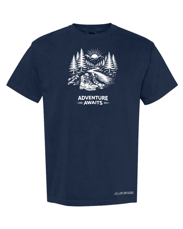 ADVENTURE AWAITS Cotton T-Shirt powered by Comfort Colors®