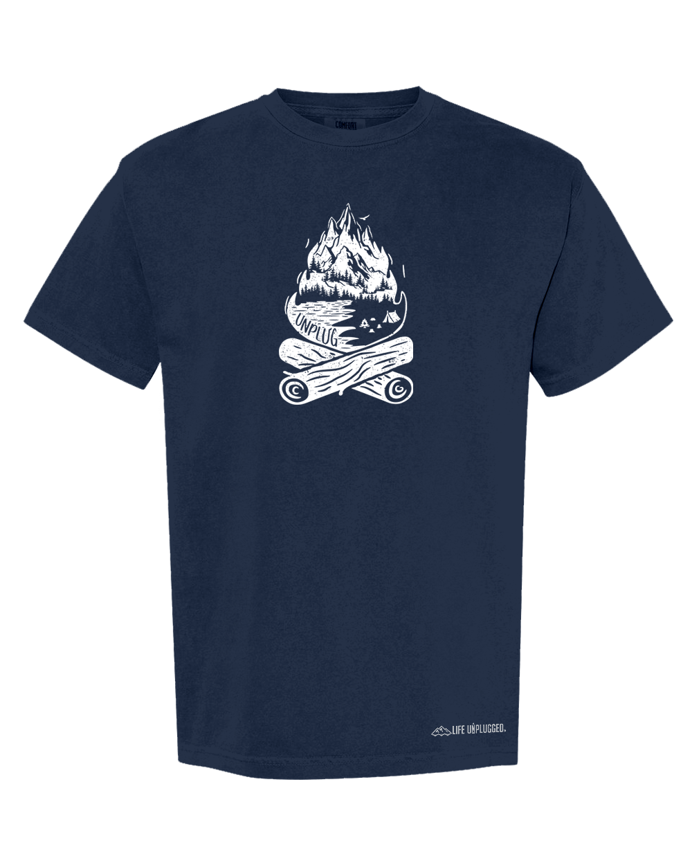 CAMPFIRE MOUNTAIN SCENE Cotton T-Shirt powered by Comfort Colors®