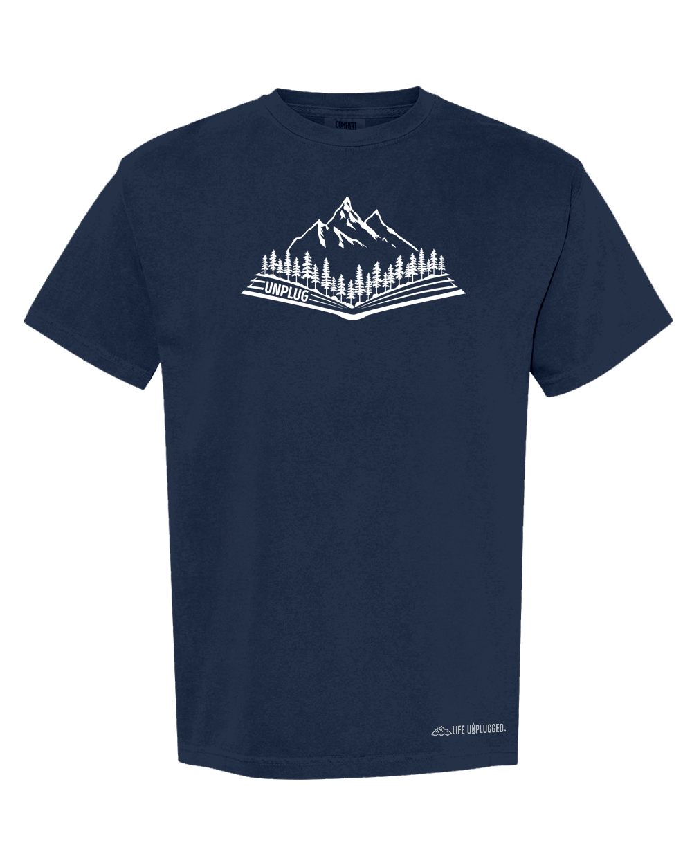 OPEN BOOK MOUNTAIN SCENE Cotton T-Shirt powered by Comfort Colors®