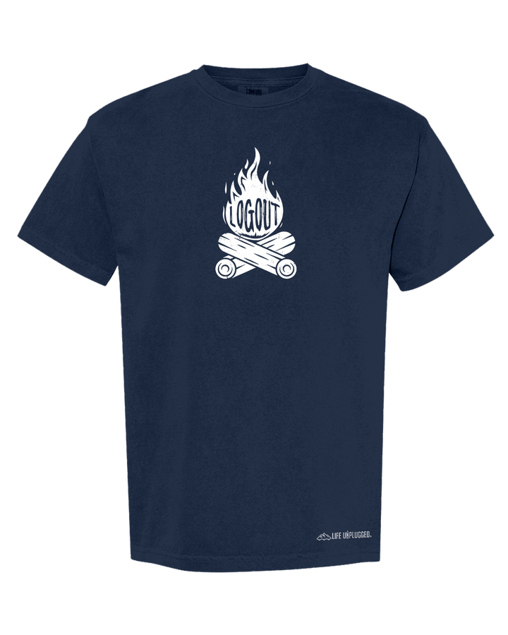 LOG OUT CAMPFIRE Cotton T-Shirt powered by Comfort Colors®
