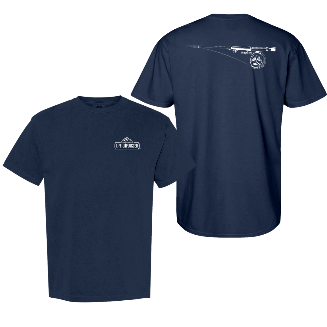 FLY FISHING MOUNTAIN SCENE Cotton T-Shirt powered by Comfort Colors®